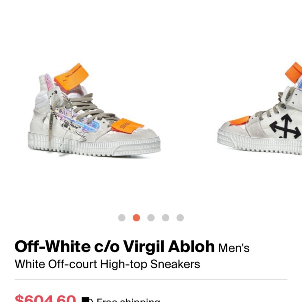Off White Virgil Abloh x off court high top sneake